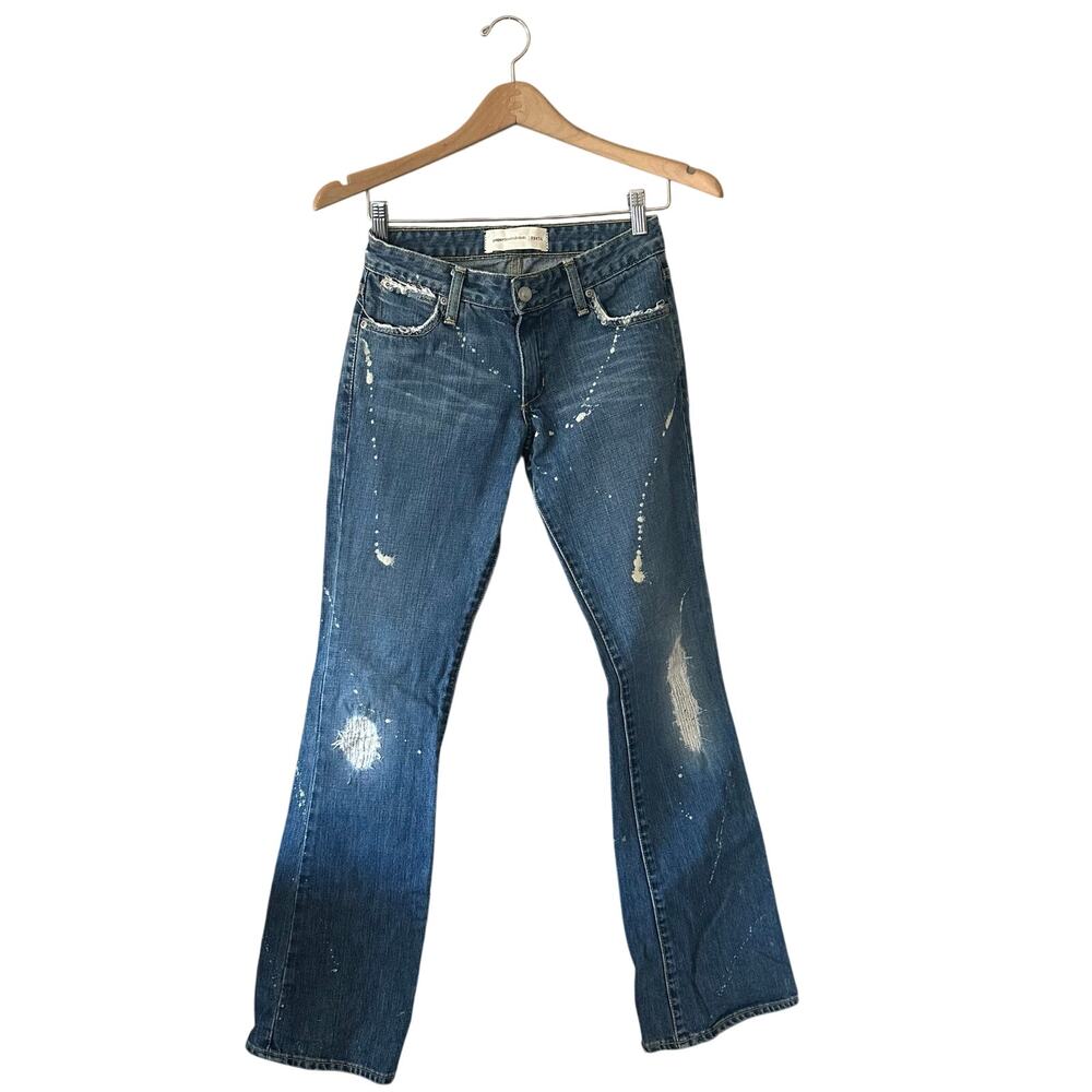 Paper Denim & Cloth Distressed Straight Leg Jeans Size 25